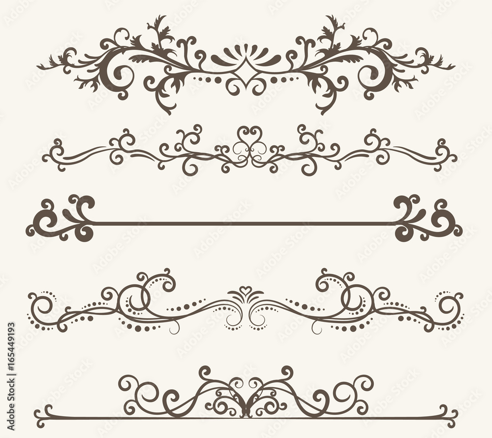 Vector set of decorative elements, frame and line vintage style Vector set of decorative elements, frame and line vintage style