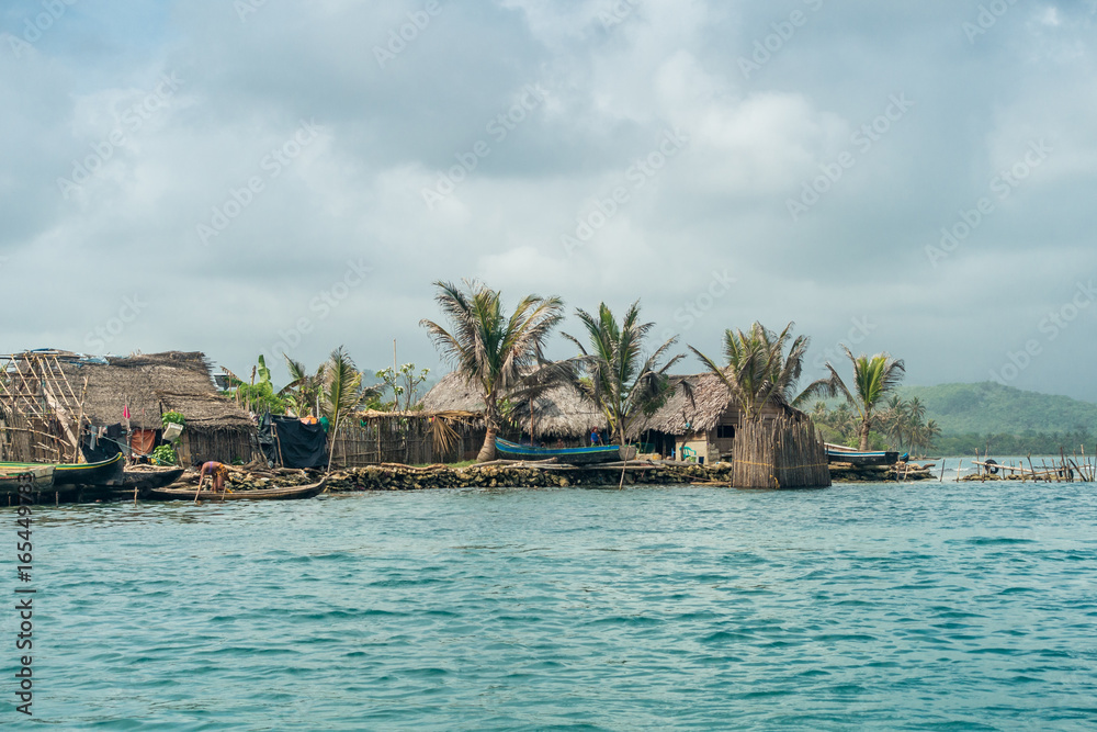 Obraz premium Dorf in Guna Yala, San Blas Inseln, Panama