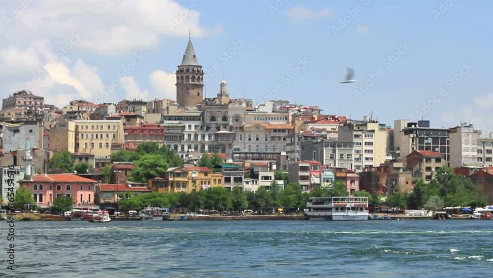 Galata region with historical Genoese Tower in Istanbul Galata region with historical Genoese Tower in Istanbul