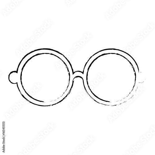 glasses accessory icon over white background icon