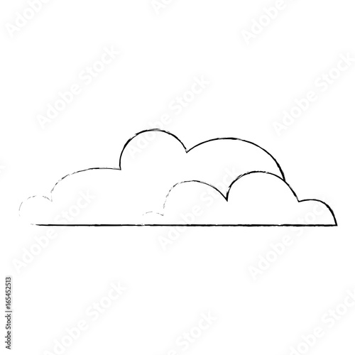 Clouds weather image over white background graphic