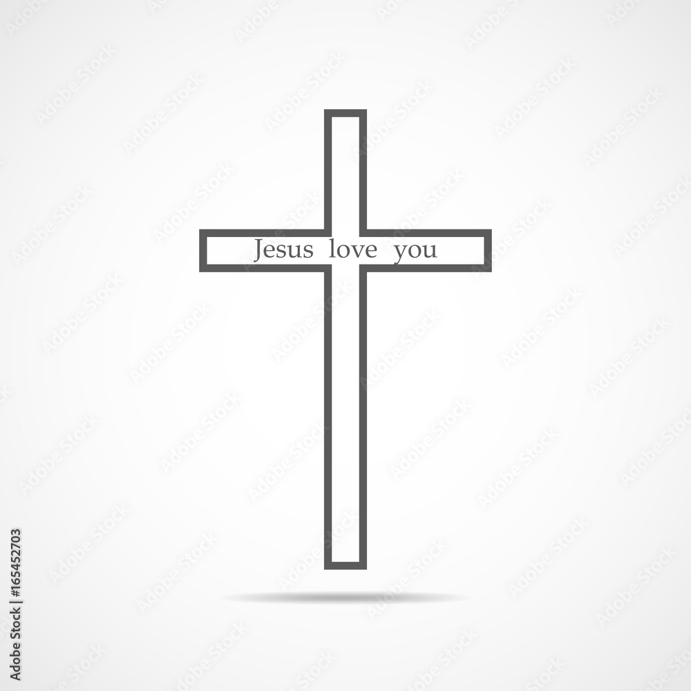 Gray Christian cross icon. Vector illustration. Gray Christian cross icon. Vector illustration.