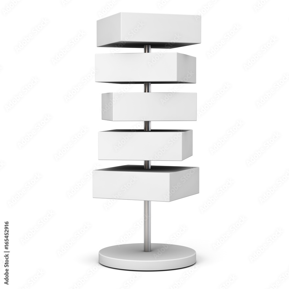 Five blank box signboards with pole stand , blank mock up , signage ...