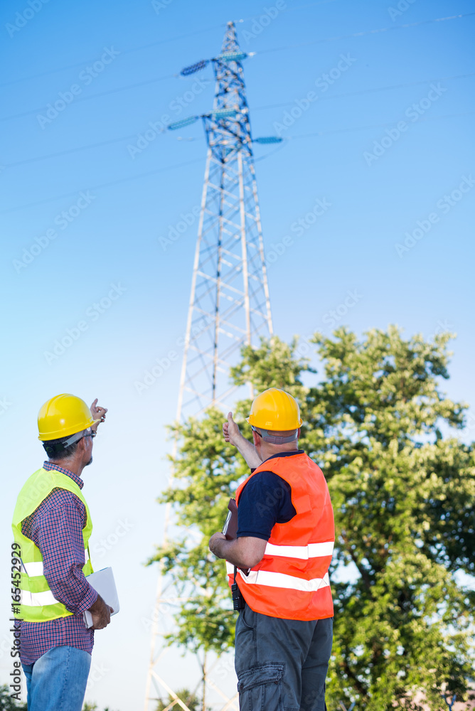Engineers at industrial facility Engineers at industrial facility