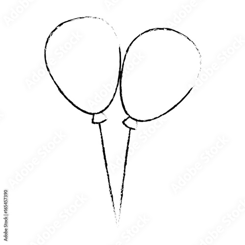 balloons celebration isolated design vector illustration icon