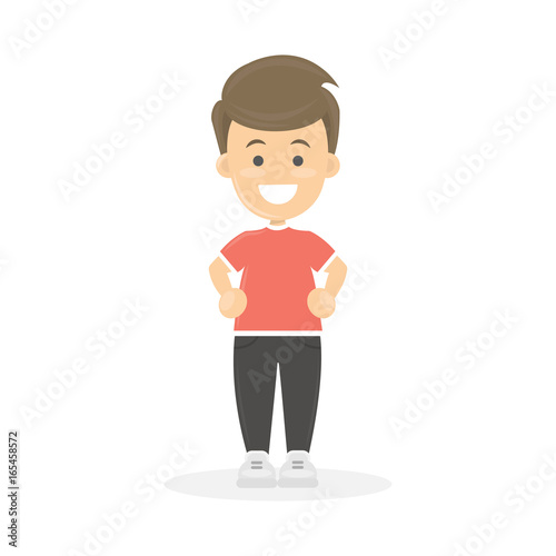 Isolated cartoon man.