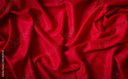 scarlet wrinkled fabric