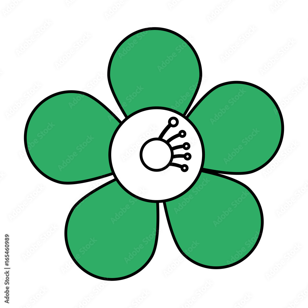 single green flower icon image single green flower icon image