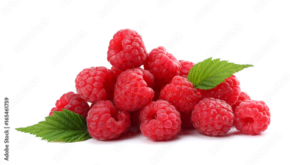 ripe raspberries isolated on white background close up ripe raspberries isolated on white background close up