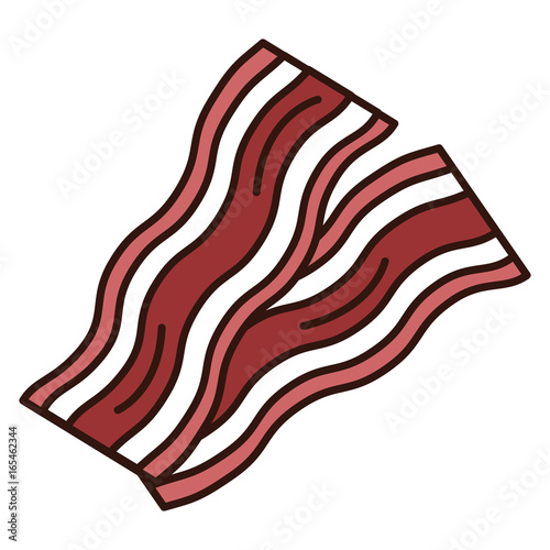 delicious bacon isolated icon vector illustration design