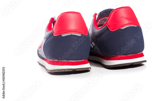 blue and red street shoes - isolated