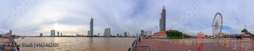 360 panorama of Yodpiman riverwalk shopping mall