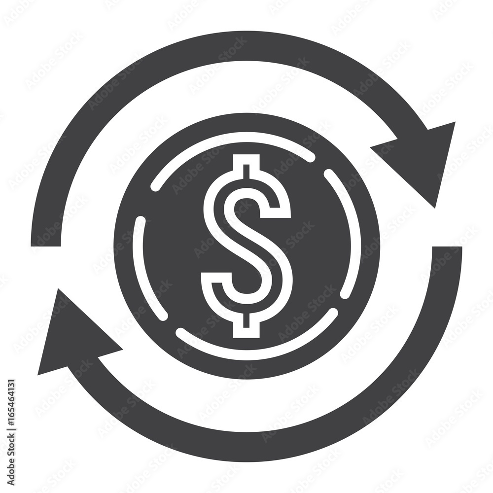 Exchange glyph icon, business and finance, dollar sign vector graphics, a solid pattern on a white background, eps 10. Exchange glyph icon, business and finance, dollar sign vector graphics, a solid pattern on a white background, eps 10.