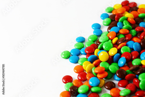 sweet color candy in white background
