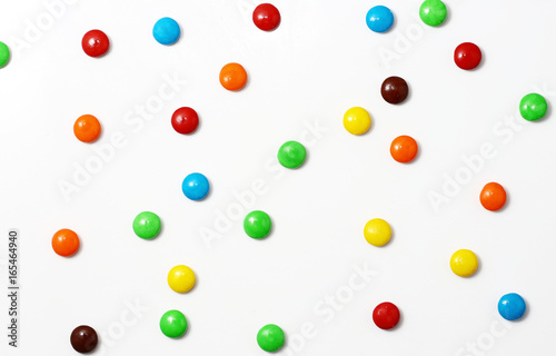 sweet color candy in white background