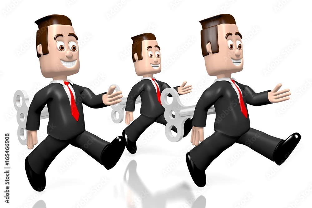 3D running businessmen as a wind-up toys - great for topics like performance, career etc. 3D running businessmen as a wind-up toys - great for topics like performance, career etc.