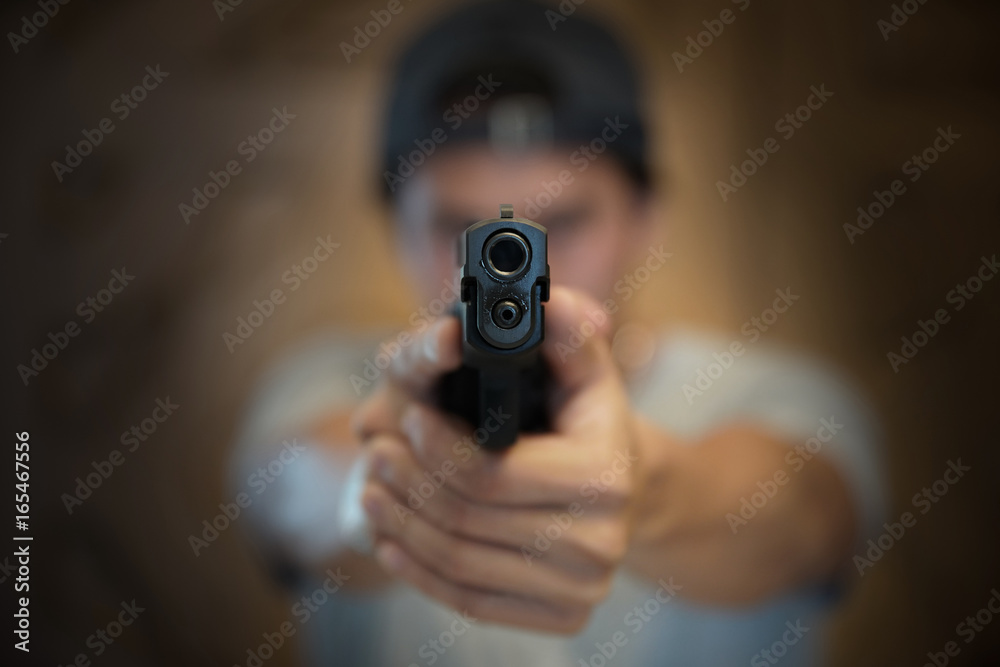 hand pointing a gun forward hand pointing a gun forward