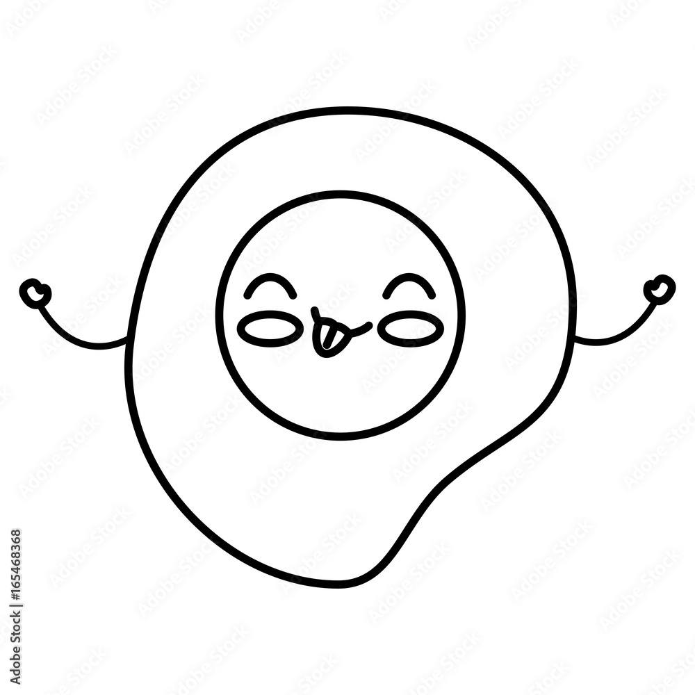 egg fried kawaii character vector illustration design egg fried kawaii character vector illustration design