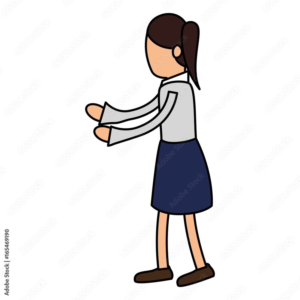 Avatar of actris in actoral pose vector illustration design Avatar of actris in actoral pose vector illustration design