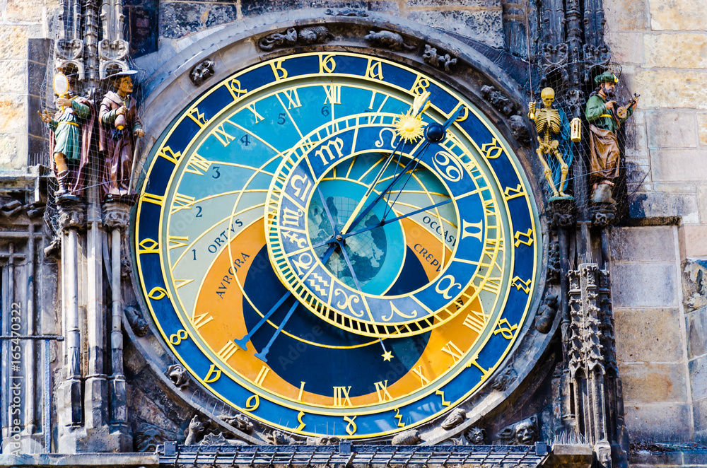 Old medieval astronomical clock (Orloj)