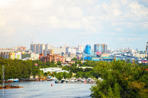 View of the city of Samara from the side of the river