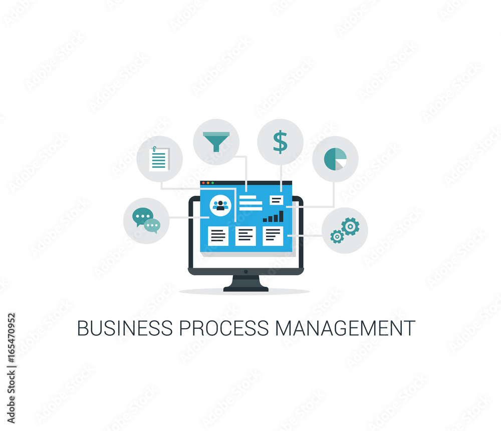 Business Process Management System Vector illustration. Business Process Management System Vector illustration.
