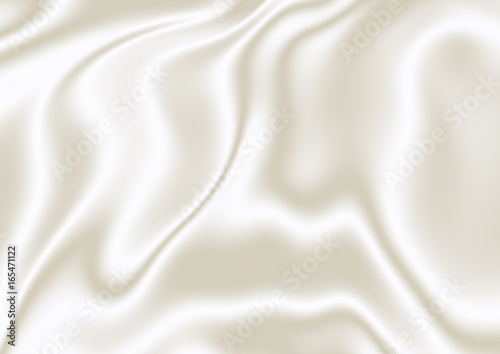 White-beige silk 3D texture, render. Digitally generated white silk texture with beige shade, 3D abstract background.