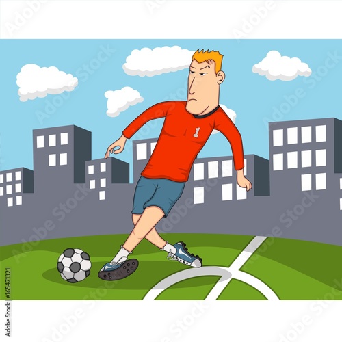 Soccer player cartoon