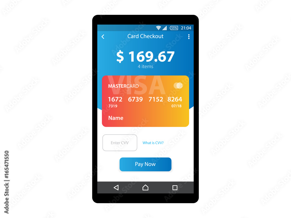Internet banking concept app on mobile phone vector Internet banking concept app on mobile phone vector