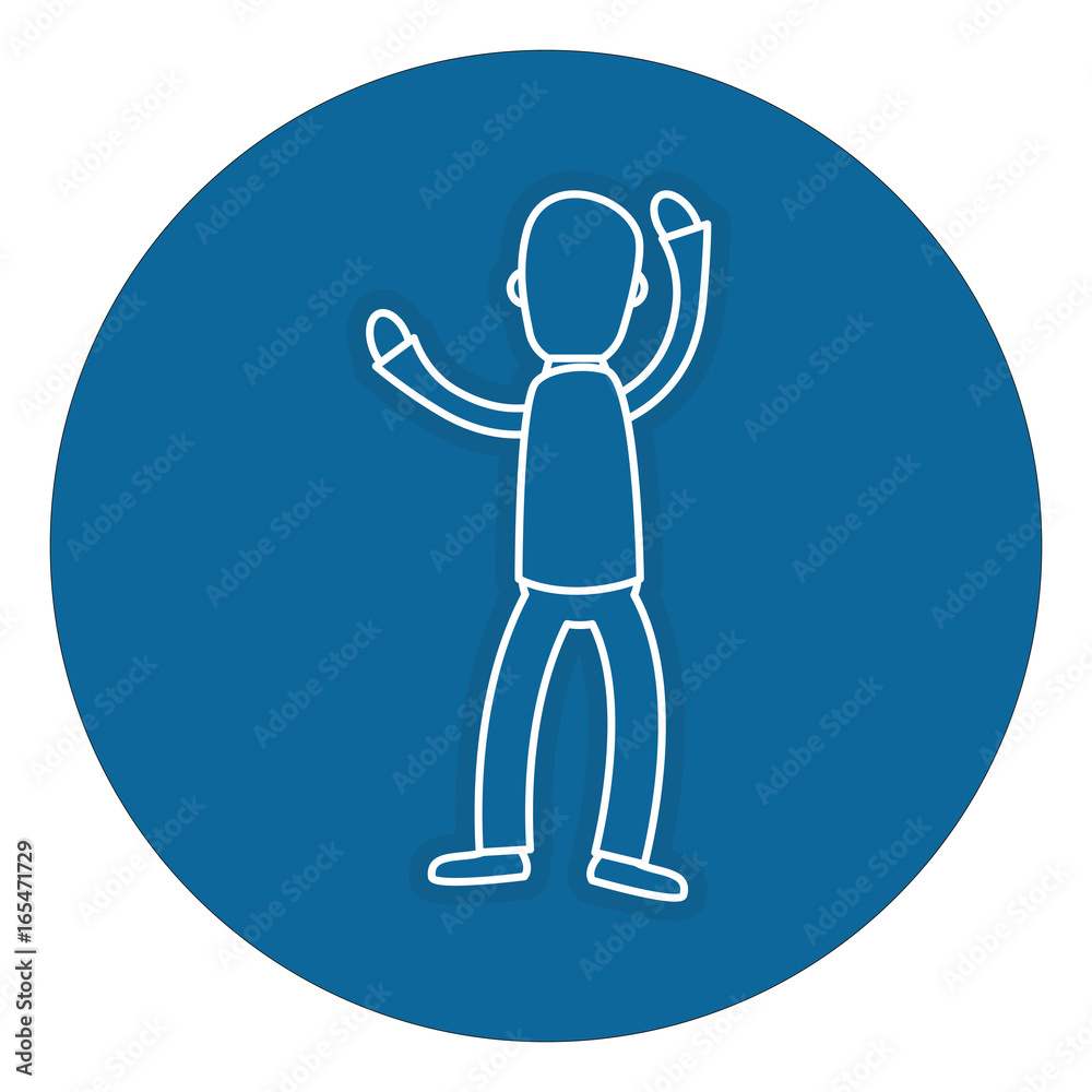Avatar of an actor acting pose vector illustration design Avatar of an actor acting pose vector illustration design