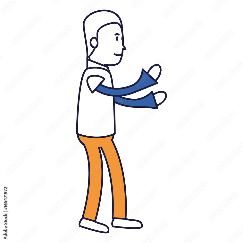 Avatar of an actor acting pose vector illustration design Avatar of an actor acting pose vector illustration design