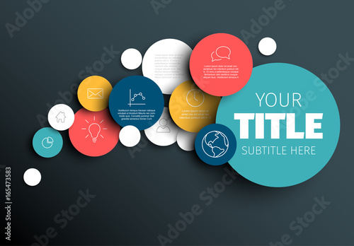 Dark Vector abstract infographic template
