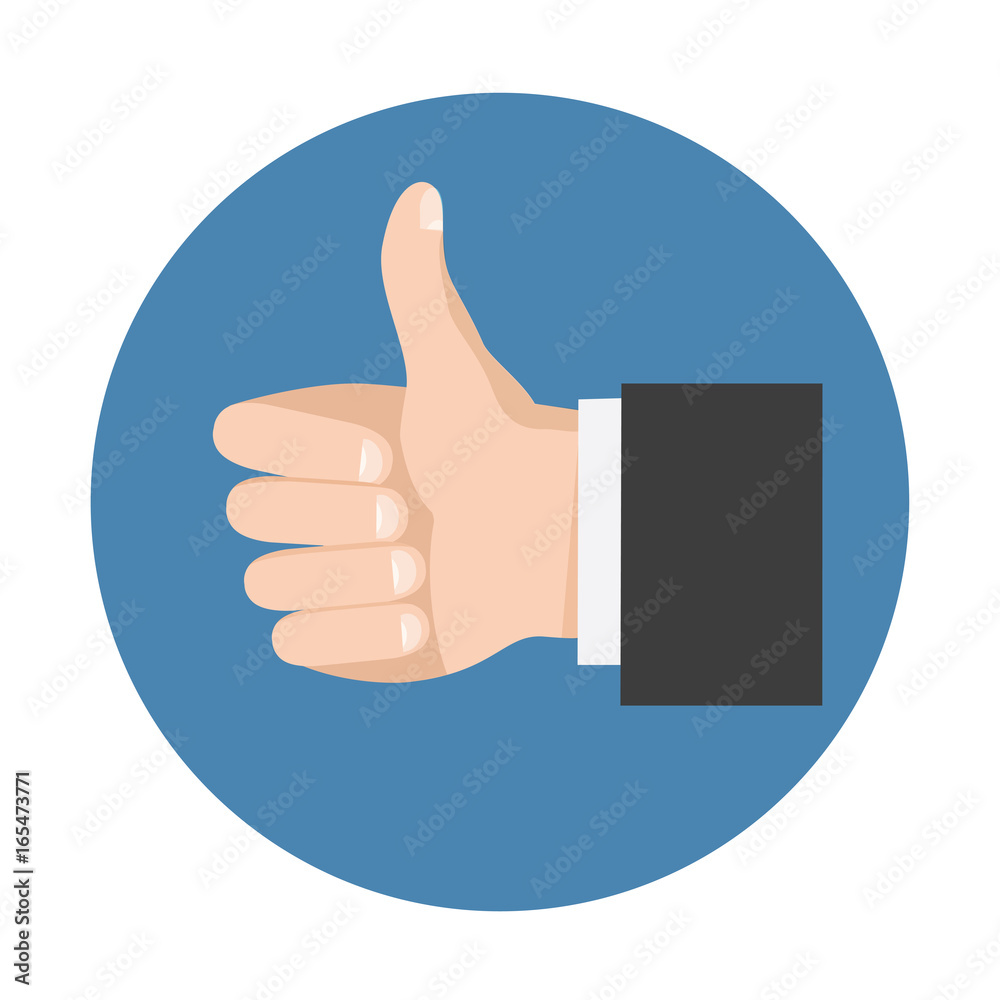Thumb up symbol for social network Thumb up symbol for social network