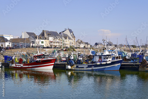 Fishing harbor of La Turballe, a commune in the Loire-Atlantique department in western France.