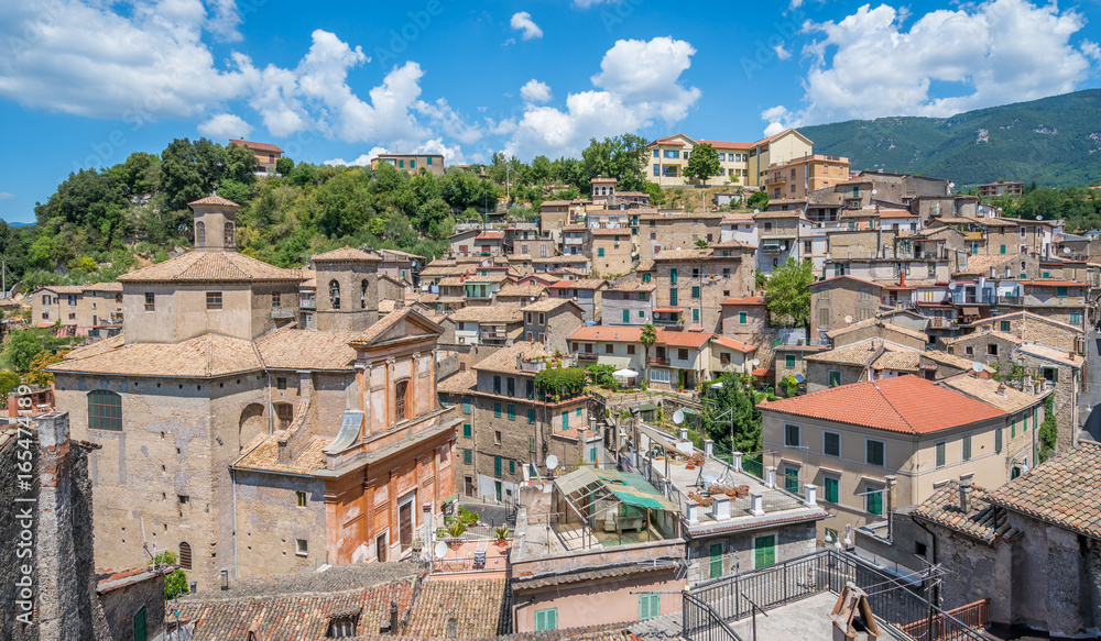 Scenic sight in Subiaco old town, province of Rome, Latium, central Italy.