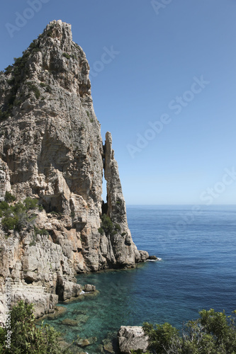 Italien Sardinien Pedra Longa, Felsenküste