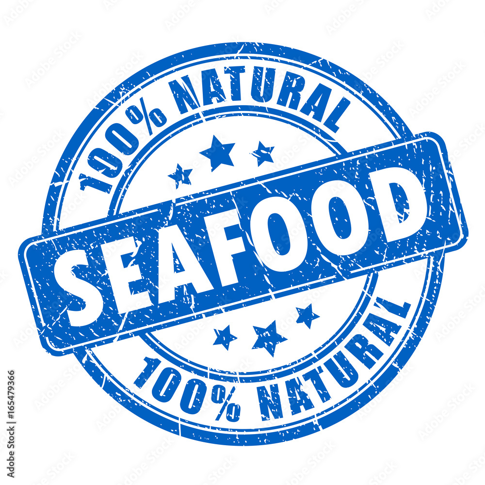 Natural seafood rubber stamp Natural seafood rubber stamp