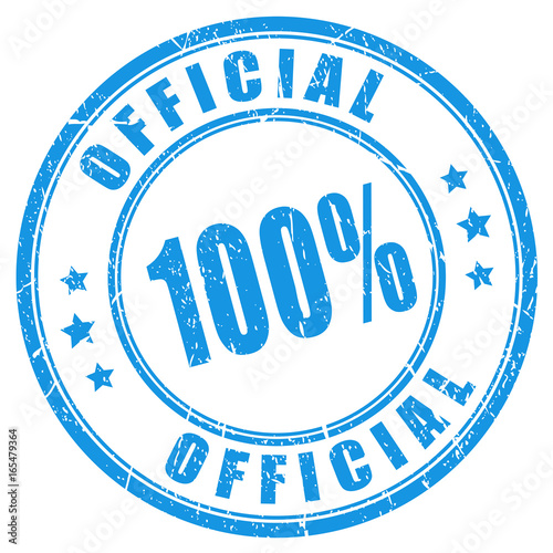 Official round rubber stamp