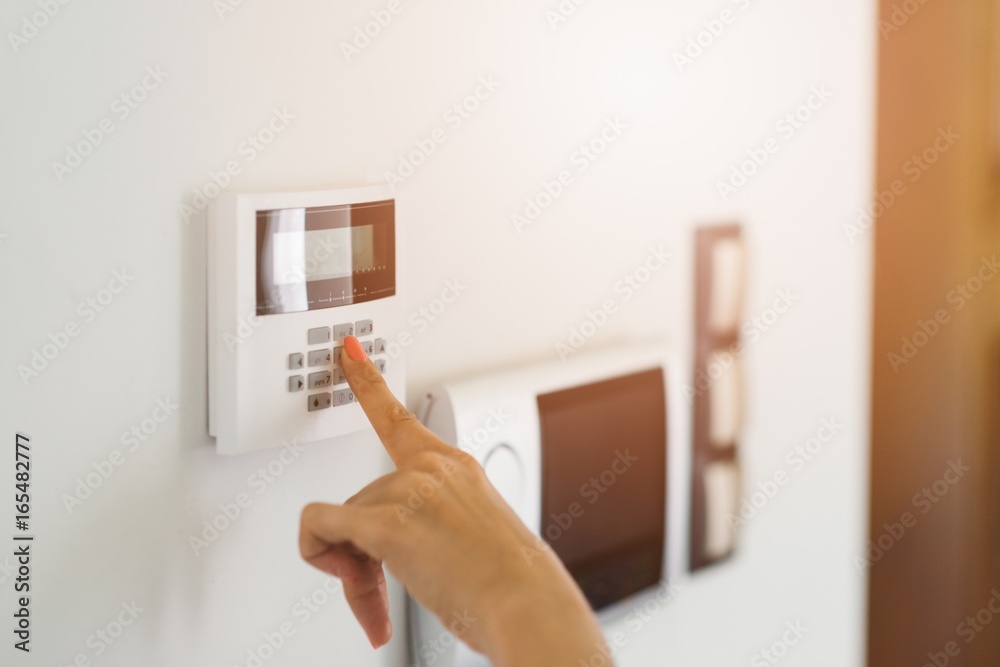 Young woman entering authorization code