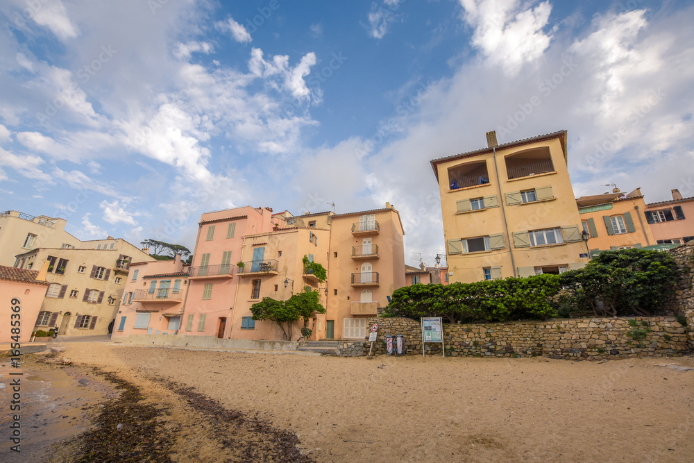 Coastal houses in saint tropez.