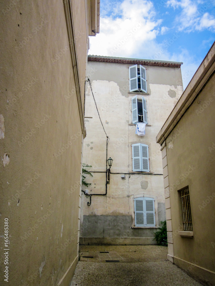 Fototapeta premium Old side street in France.