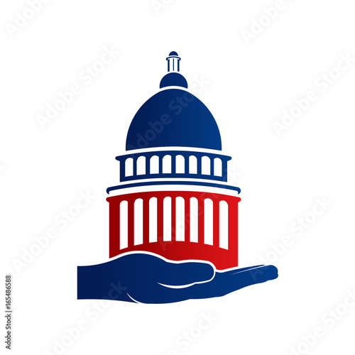 Capitol Hold in Hand Logo Illustration