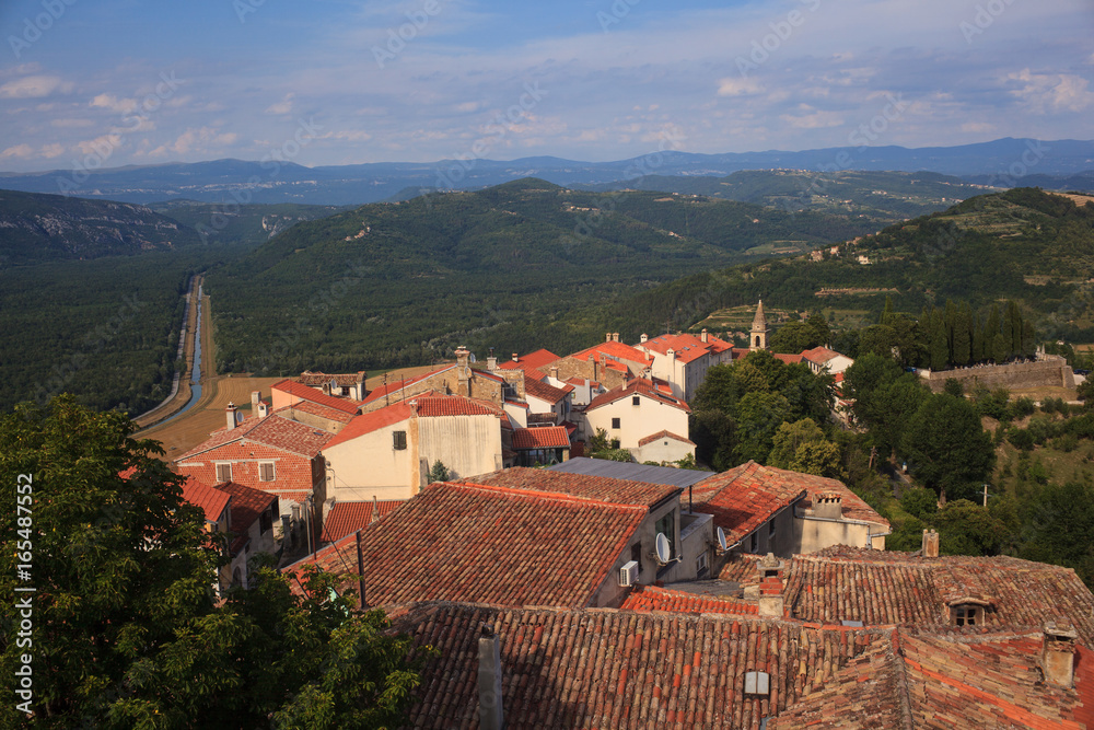 Obraz premium View of the Motovun roof