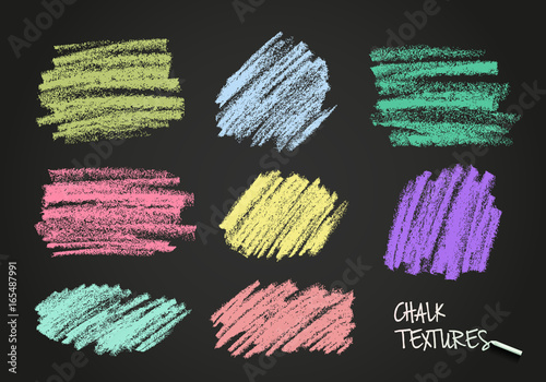 Textures strokes of chalk and charcoal. Pastel colors brushes. High resolution image. Expressive grunge template. Stock vector.