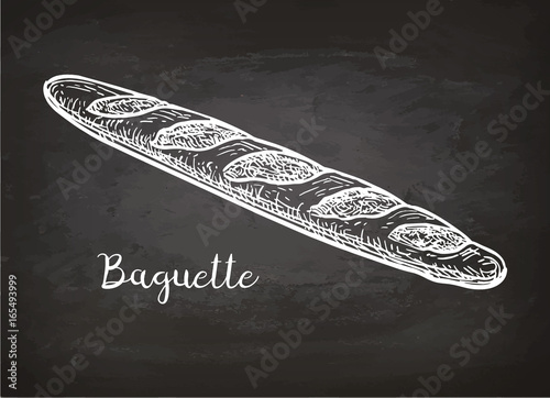 Chalk sketch of bagette