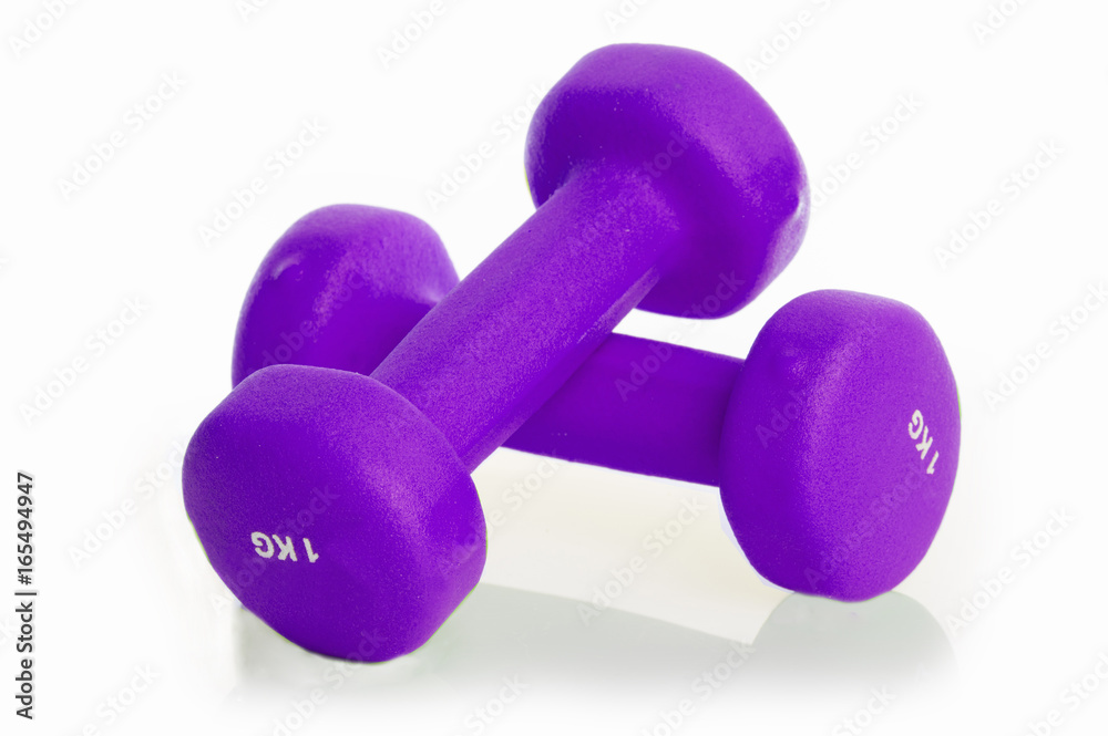 fitness dumbbells isolated on white fitness dumbbells isolated on white
