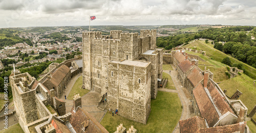 Aerial view of Dover Castle