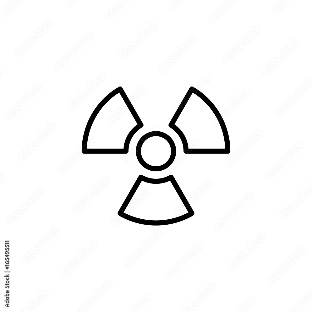 radiation icon black on white background radiation icon black on white background