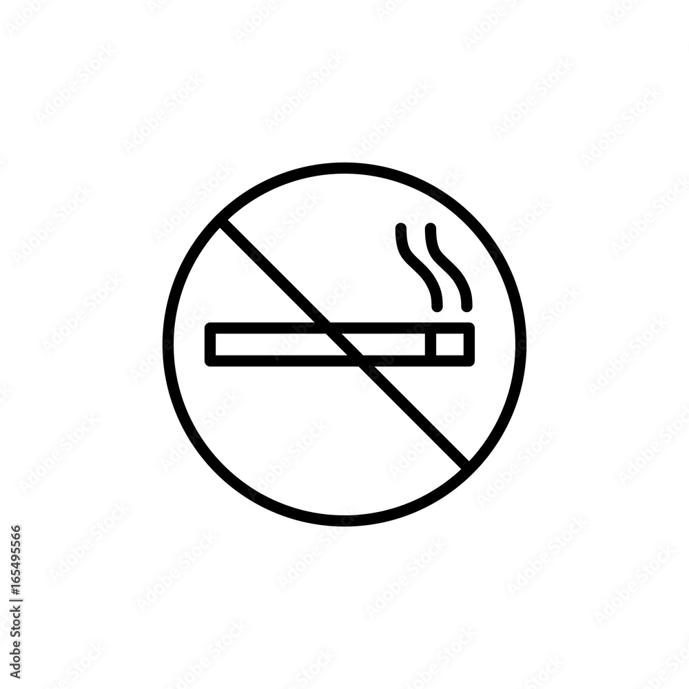 no smoking icon black on white background no smoking icon black on white background