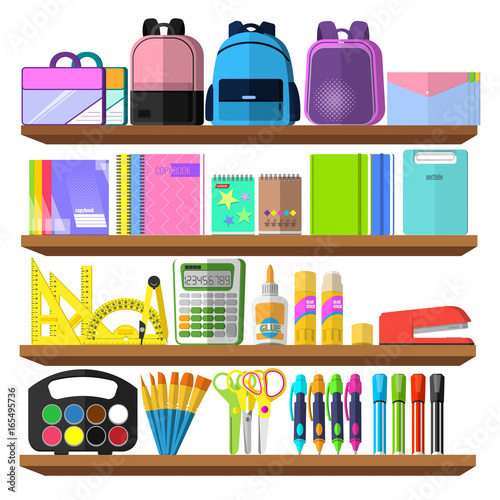 A set of stationery for schoolchildren, goods for creativity and study, Back to school